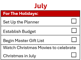 It’s Christmas in July! Let the Holiday Planning&nbsp;Begin